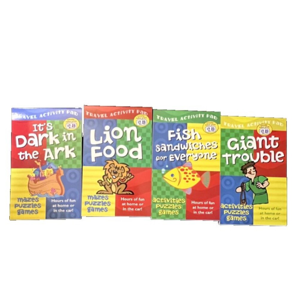 4 x Car Travel Road Trip Activity Books for kids~puzzles,  Maze  games